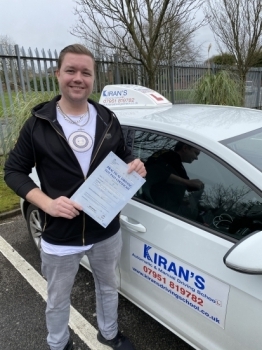 Absolutely amazing teacher after 4 double lessons I passed 1st time with 0 faults top class driveing instructor easy to get on with and really helps with all areas of the test grate feed back and a grate car to do your test in absolutely perfect
