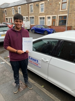 Well done to Amit on passing his driving test at bolton test centre