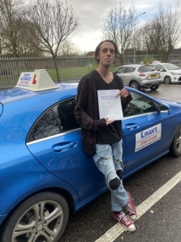Congratulations to Jamie - passed his driving automatic driving test bolton test centre with 3 minors - 1st time which he only took 15 hours with very little driving experience.