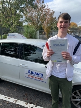 Congratulations to Finley on passing his manual driving test bolton test centre 1st attempt -not having much luck with his previous instructor - glad I was able to help and get you through your driving test